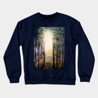 Landscape sunrise in forest Crewneck Sweatshirt